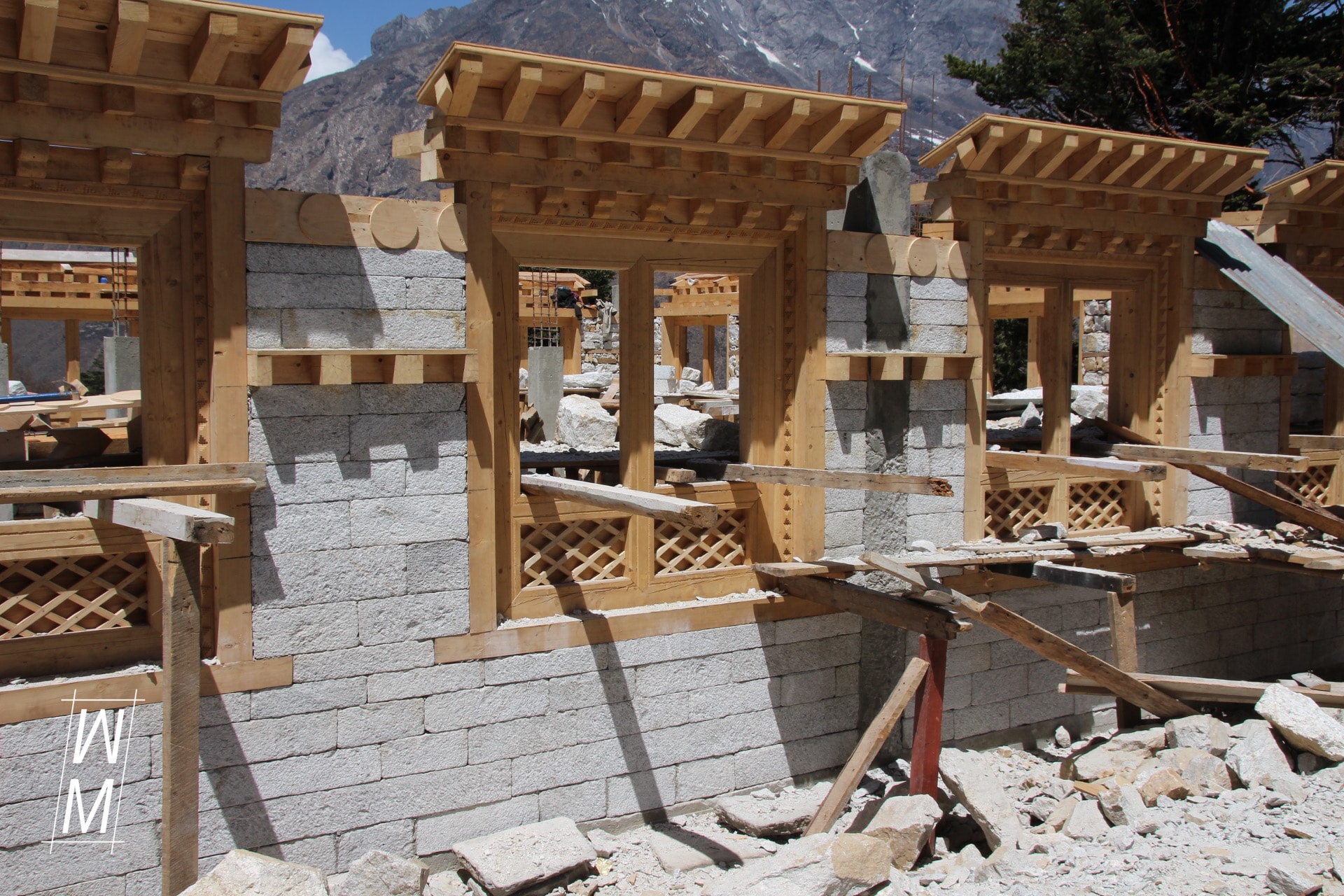 Baustelle am Kloster.