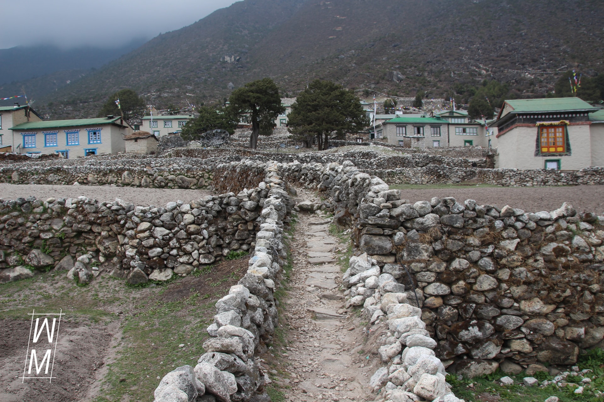 Felder und Wege in Khumjung.